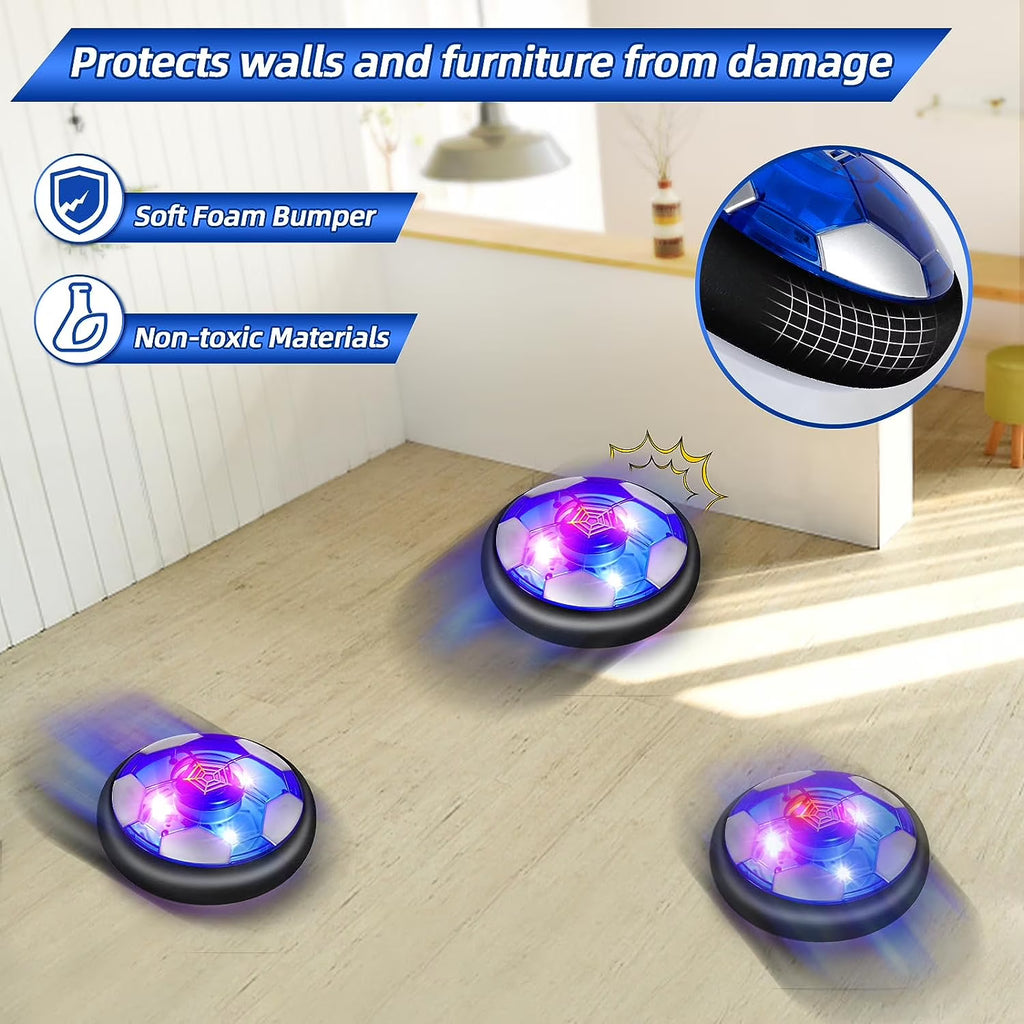 Jaawind 3 in 1 Hover Soccer Ball Hockey Bowling Toys Set for Kids Indoor/Outdoor Sports Games Toys for 3 4 5 6 7 8 Years Old Boys Girls Birthday Gifts