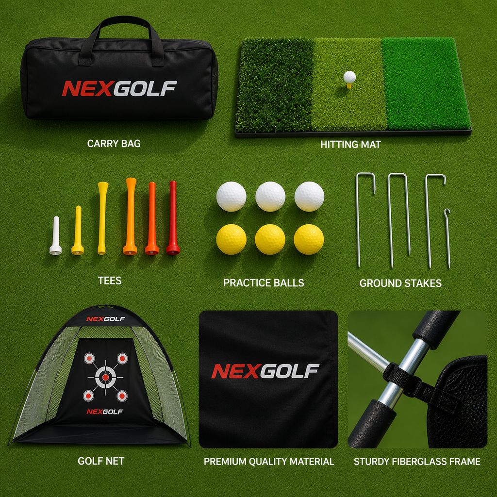 Nex Golf Heavy Duty Golf Net for Real Golf Balls – Backyard Practice Net