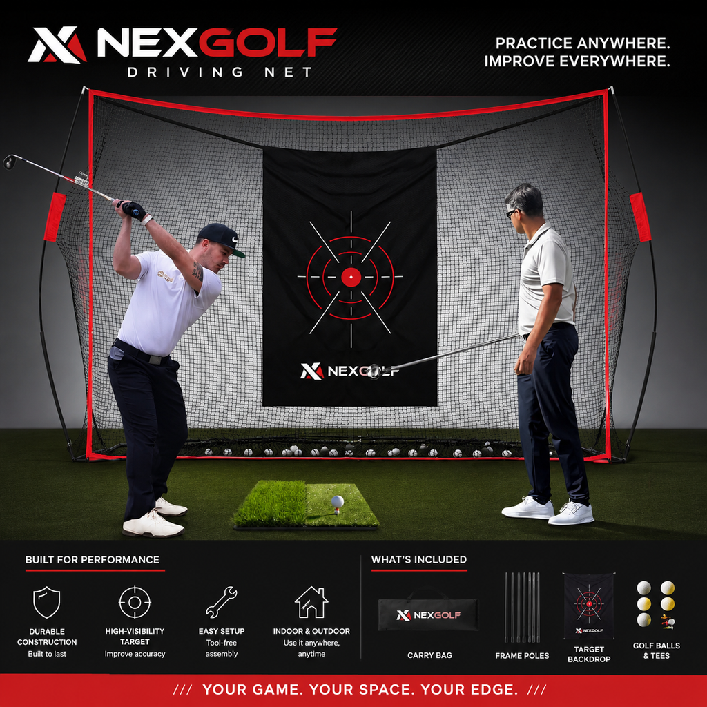 Nex Golf Heavy Duty Golf Net for Real Golf Balls – Backyard Practice Net