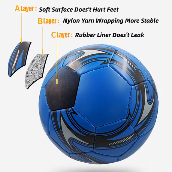 Professional Soccer Ball Size 5 Official Soccer Training Football Ball Competition Outdoor Football Blue
